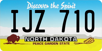 ND license plate IJZ710