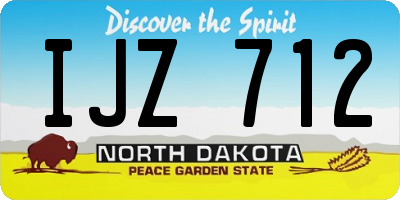 ND license plate IJZ712