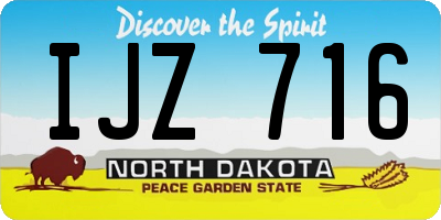 ND license plate IJZ716