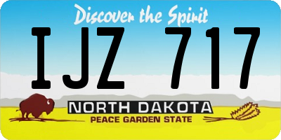 ND license plate IJZ717