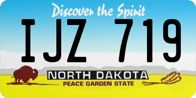 ND license plate IJZ719