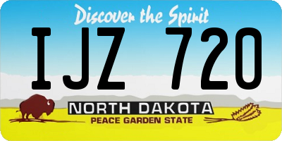 ND license plate IJZ720