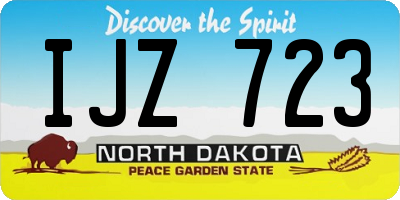 ND license plate IJZ723