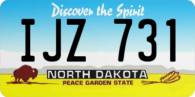 ND license plate IJZ731