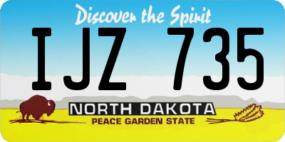 ND license plate IJZ735