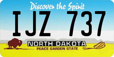 ND license plate IJZ737