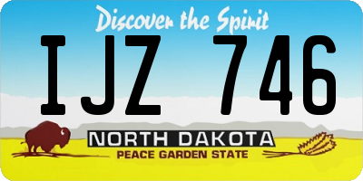 ND license plate IJZ746