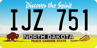 ND license plate IJZ751