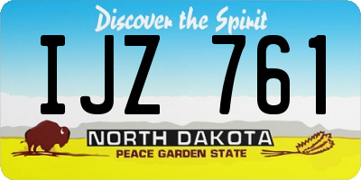 ND license plate IJZ761
