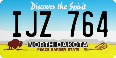 ND license plate IJZ764