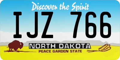 ND license plate IJZ766
