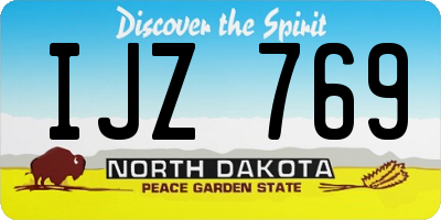 ND license plate IJZ769