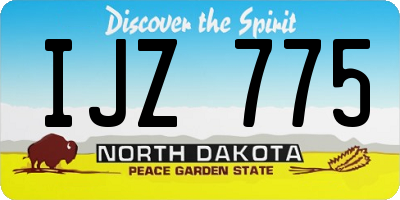 ND license plate IJZ775