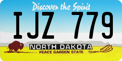 ND license plate IJZ779