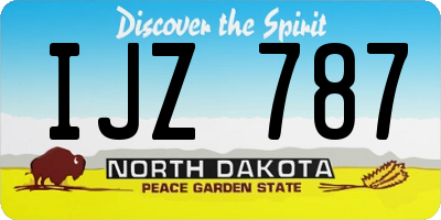 ND license plate IJZ787