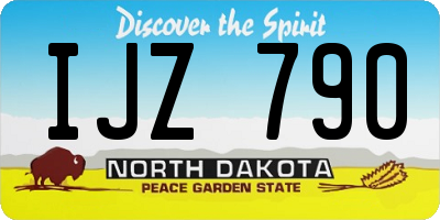 ND license plate IJZ790