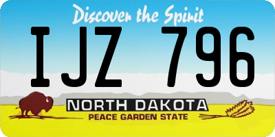 ND license plate IJZ796