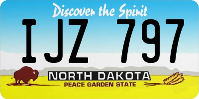ND license plate IJZ797