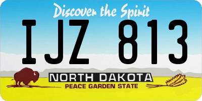 ND license plate IJZ813