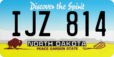 ND license plate IJZ814