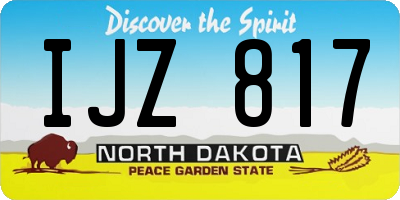 ND license plate IJZ817