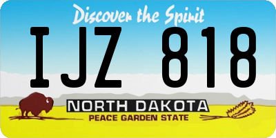 ND license plate IJZ818