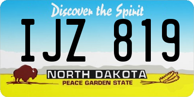 ND license plate IJZ819