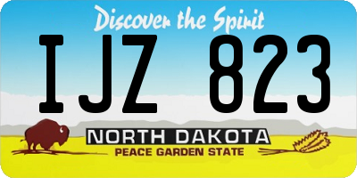 ND license plate IJZ823