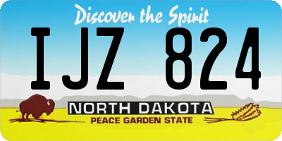ND license plate IJZ824