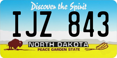ND license plate IJZ843