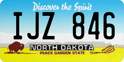 ND license plate IJZ846