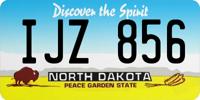 ND license plate IJZ856