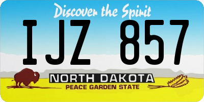 ND license plate IJZ857