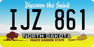 ND license plate IJZ861