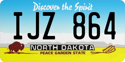 ND license plate IJZ864