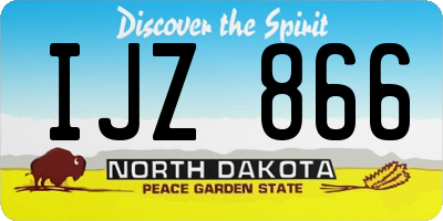 ND license plate IJZ866