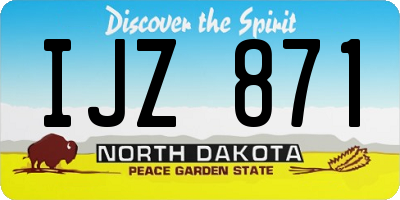 ND license plate IJZ871