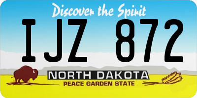 ND license plate IJZ872