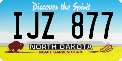 ND license plate IJZ877