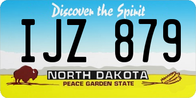 ND license plate IJZ879