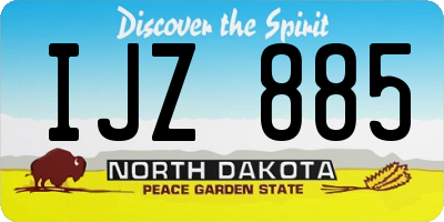 ND license plate IJZ885