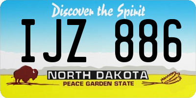 ND license plate IJZ886