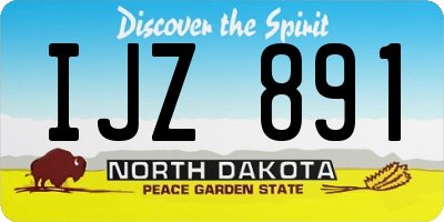ND license plate IJZ891