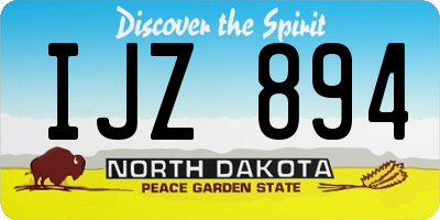 ND license plate IJZ894