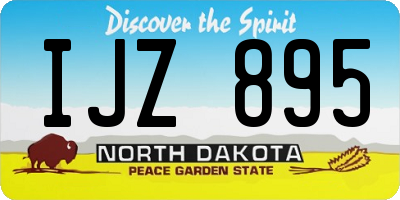ND license plate IJZ895