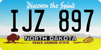 ND license plate IJZ897