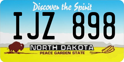 ND license plate IJZ898