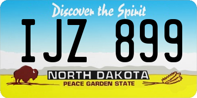 ND license plate IJZ899