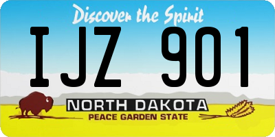 ND license plate IJZ901