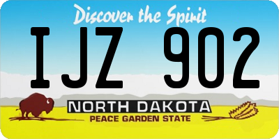 ND license plate IJZ902